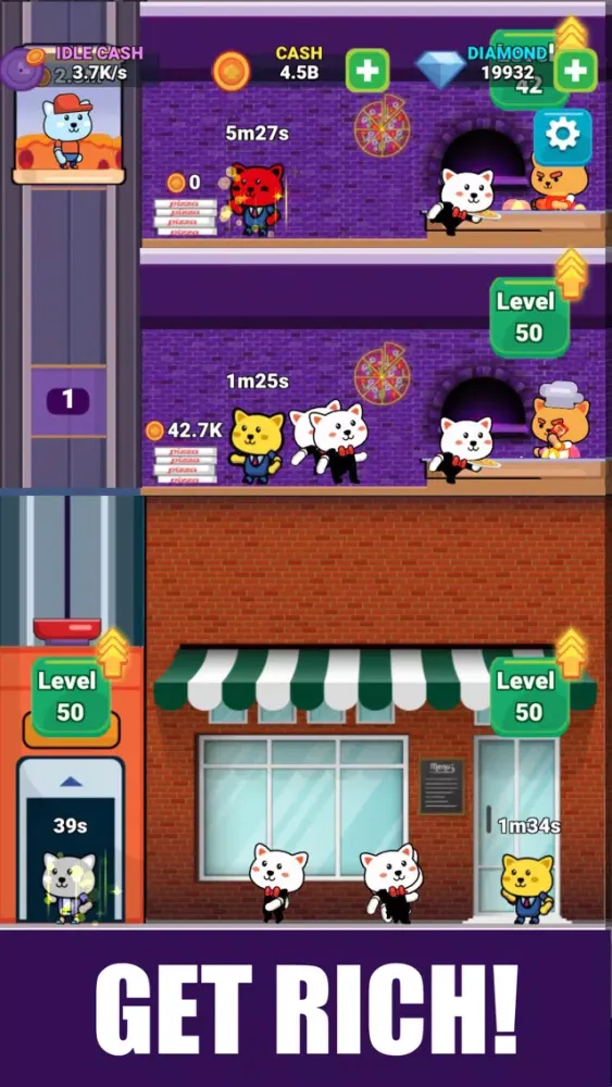 Capturas de pantalla de Cat's Pizzeria Tycoon