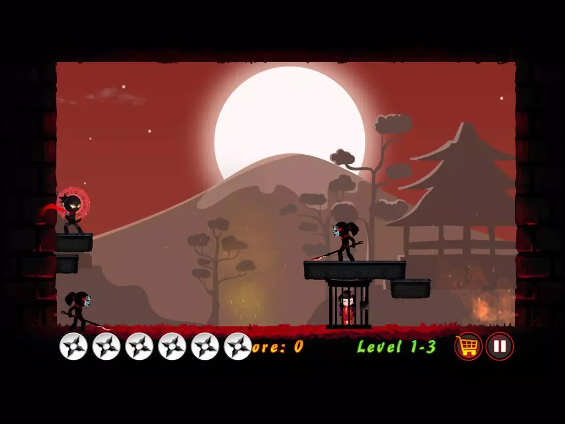ภาพหน้าจอของ Ninja Spy - Star Bullets iPad 