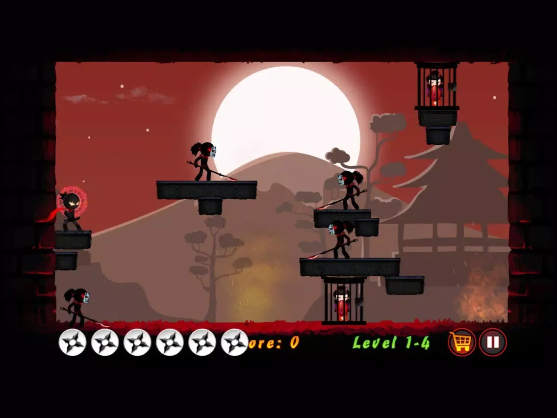 ภาพหน้าจอของ Ninja Spy - Star Bullets iPad 