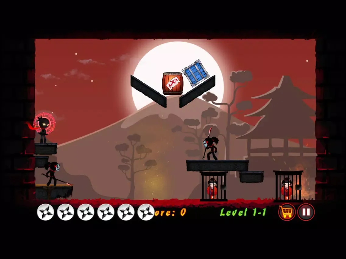 ภาพหน้าจอของ Ninja Spy - Star Bullets iPad 