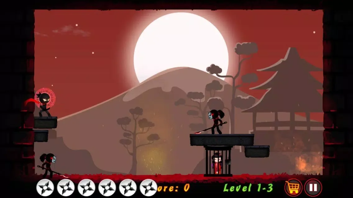ภาพหน้าจอของ Ninja Spy - Star Bullets