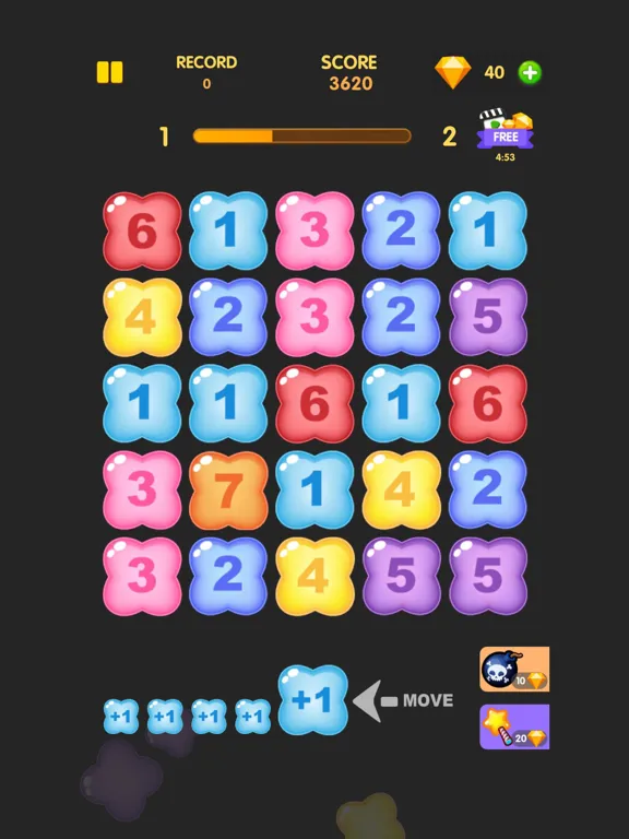 Tangkapan skrin Number Meld - Merge Candies iPad 