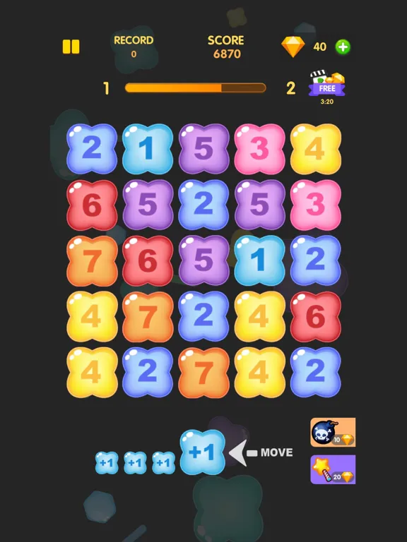 Tangkapan skrin Number Meld - Merge Candies iPad 