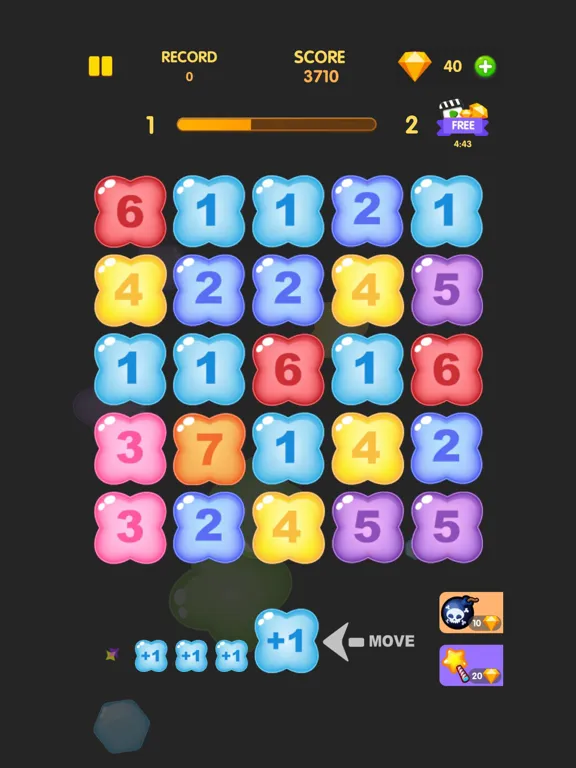 Tangkapan skrin Number Meld - Merge Candies iPad 