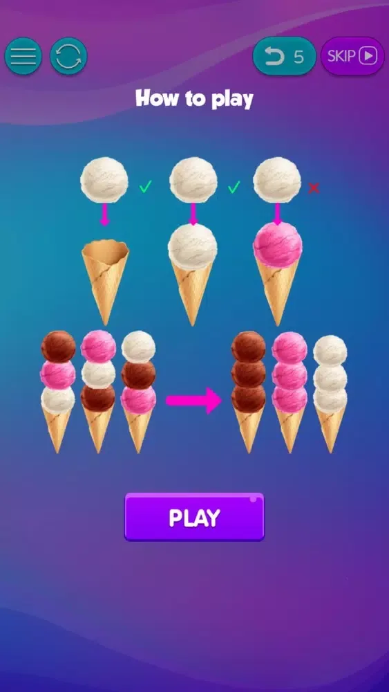 Zrzuty ekranu Sorting Ice Cream - OCD Games