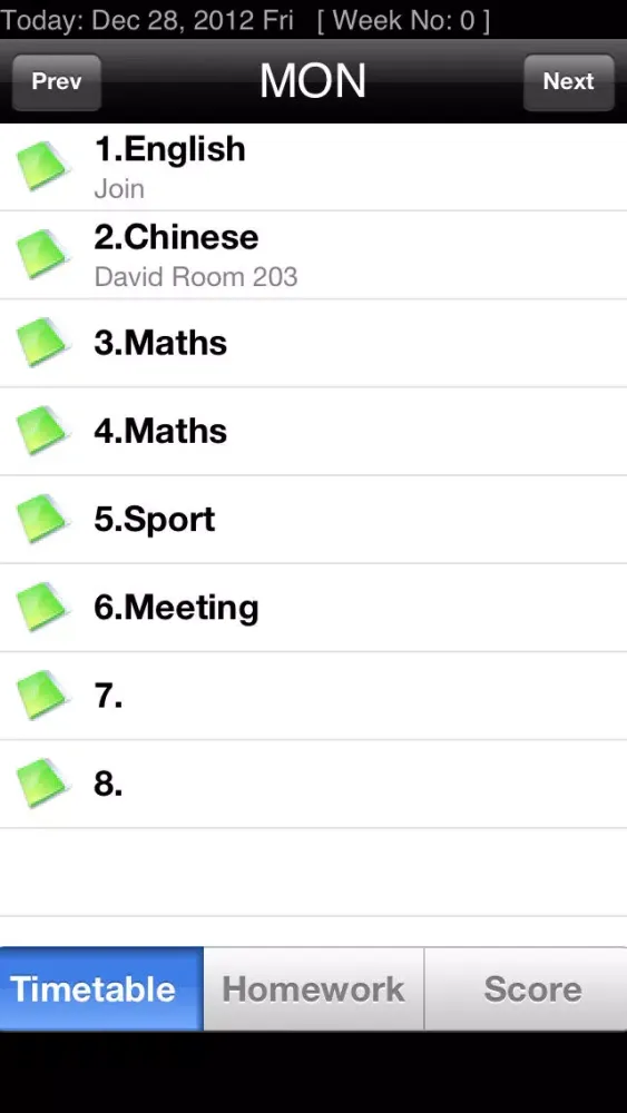 Zrzuty ekranu Simple Time Table