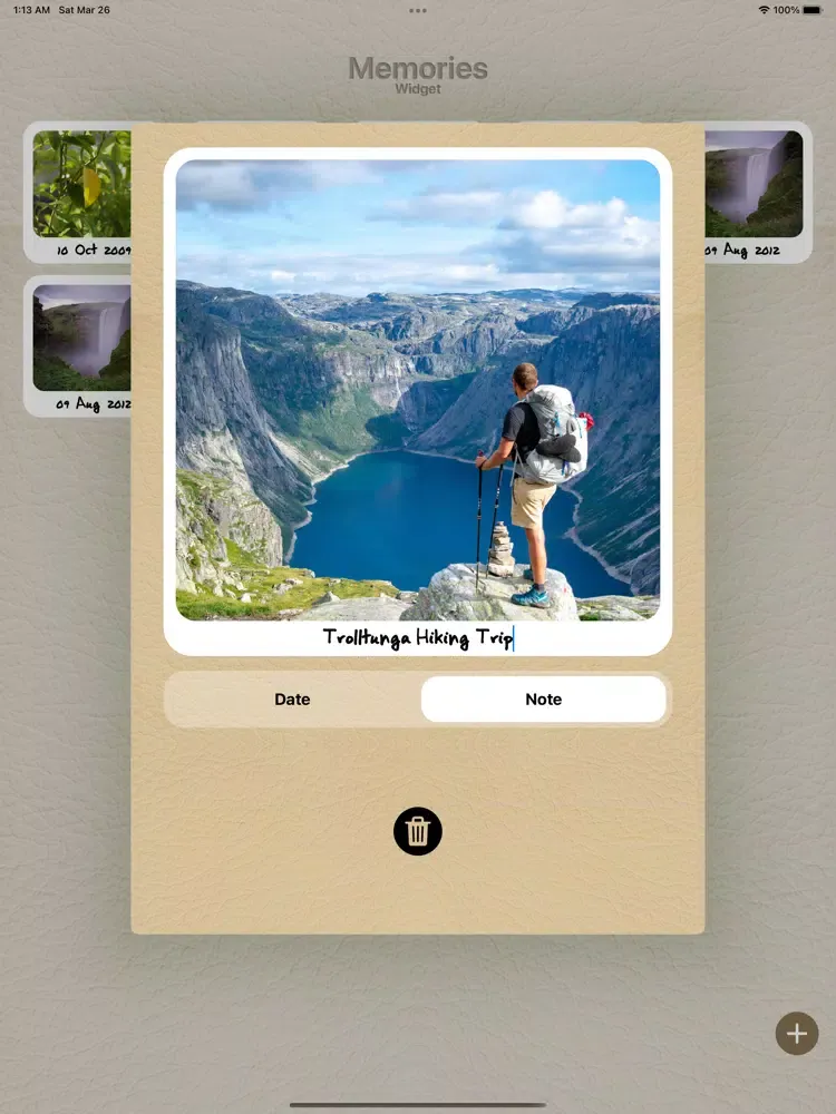 Memories - Photo Album Widget iPad 應用截圖