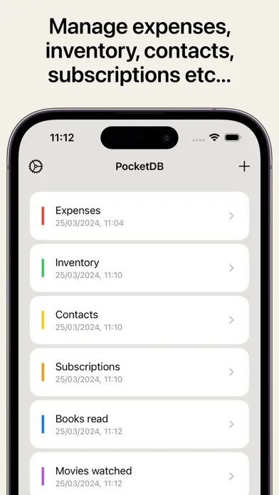 Database : PocketDB स्क्रीनशॉट