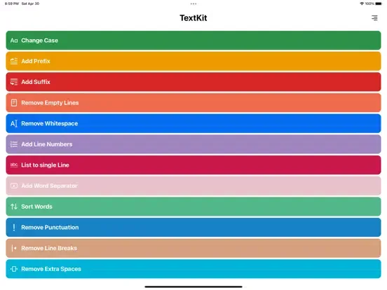 TextKit - Text Automations iPad 應用截圖