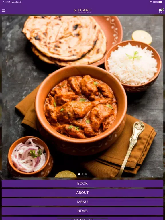 Capturas de pantalla de Thaali Indian Restaurant iPad 