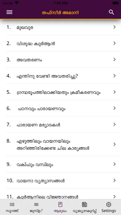 Zrzuty ekranu Thafseer Amani