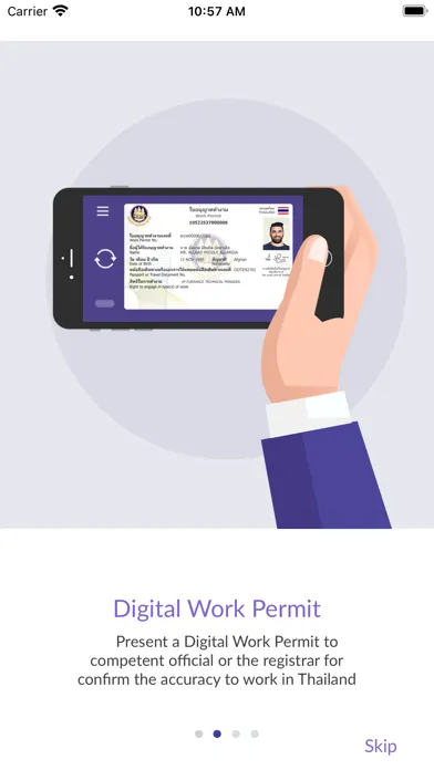 Thailand Digital Work Permit Screenshots