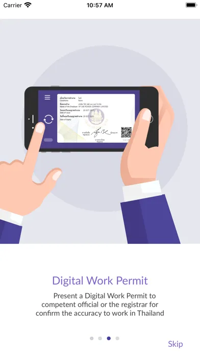 Thailand Digital Work Permit Screenshots