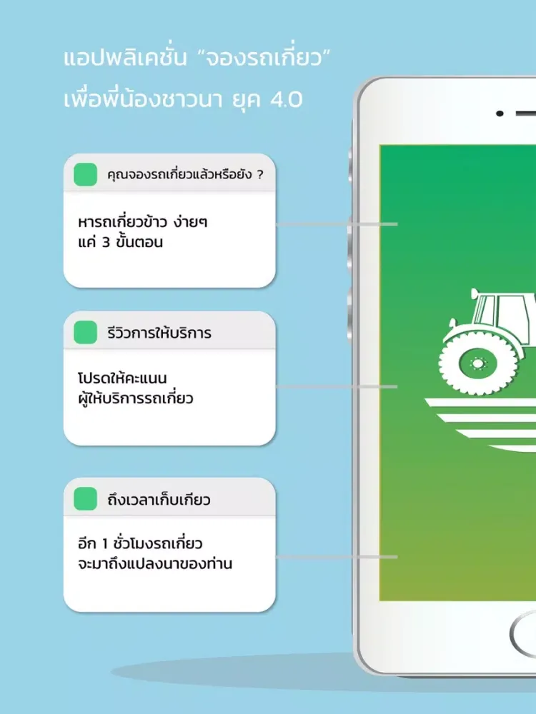 จองรถเกี่ยว iPad  Screenshots