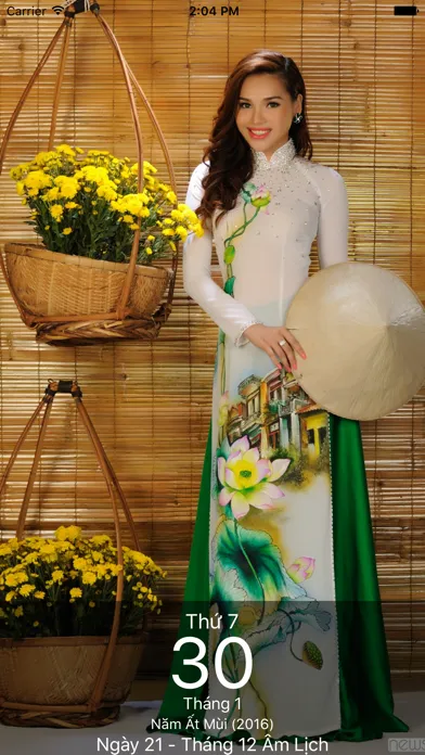 Capturas de pantalla de Lịch Áo Dài 2016