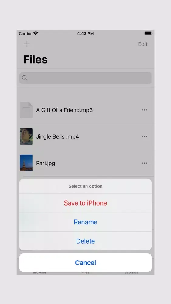 Capturas de tela do iFile: File Manager