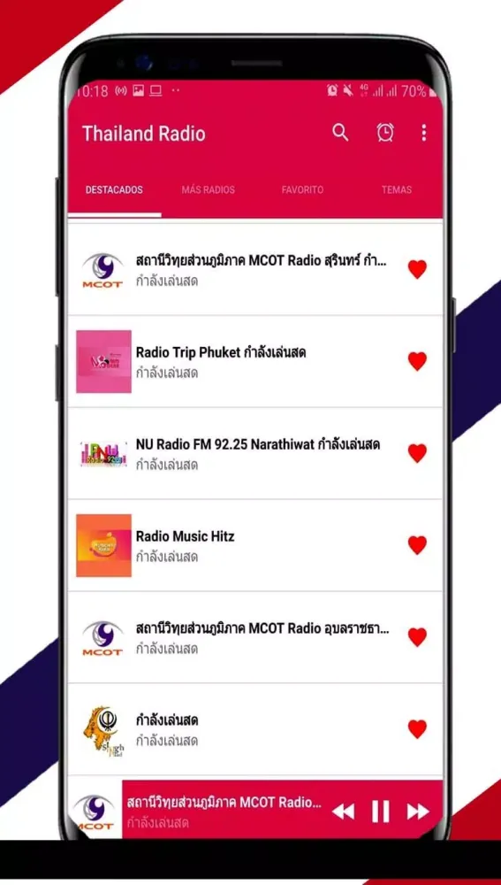 Capturas de tela do Thailand Radio FM