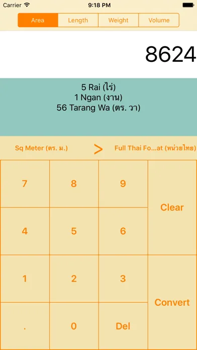 Captures d'écran de Thai Unit Converter