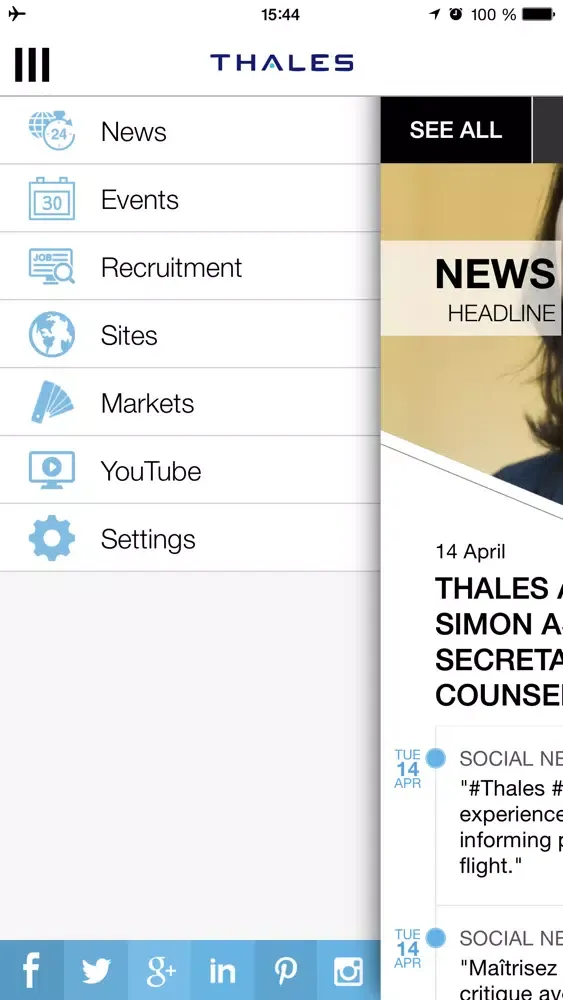 Zrzuty ekranu Thales