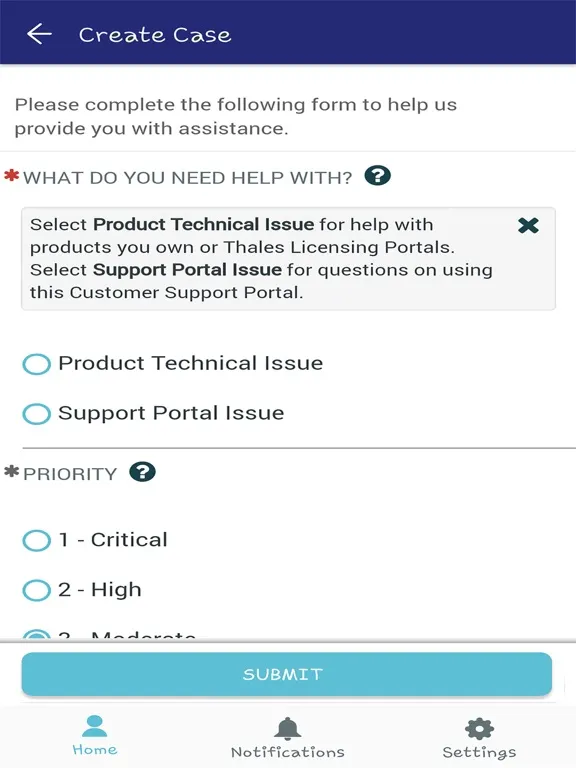 Thales Customer Support iPad 應用截圖