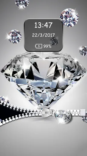 Diamond Zipper Lock Screen Screenshots