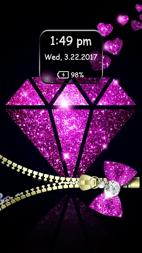 Diamond Zipper Lock Screen Screenshots