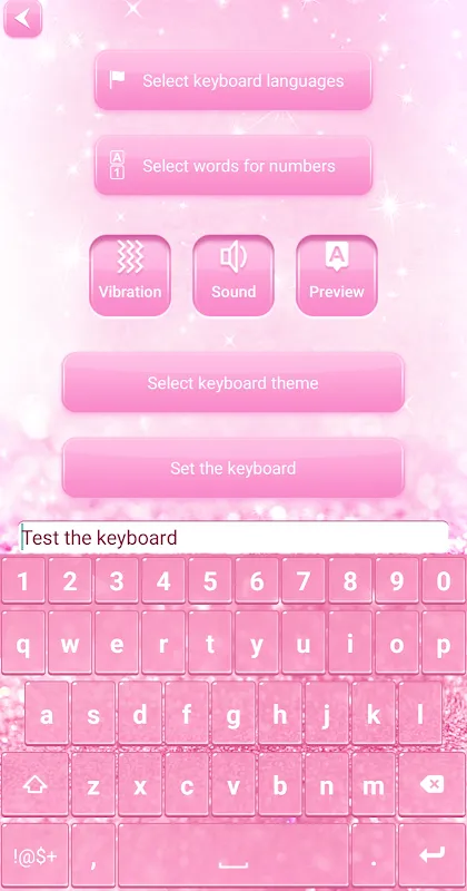 Pink Glitter Keyboard Screenshots