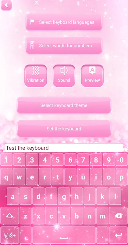 Pink Glitter Keyboard Screenshots