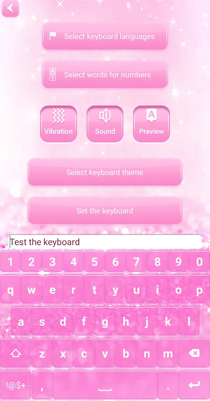 Pink Glitter Keyboard Screenshots