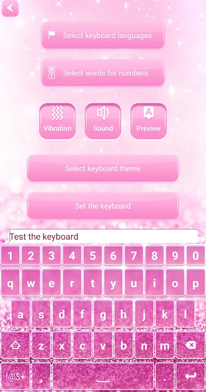 Pink Glitter Keyboard Screenshots