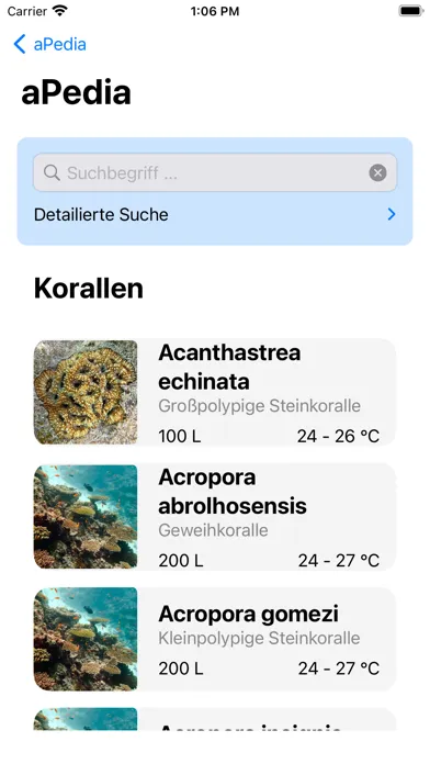 Aquarium Manager Screenshots