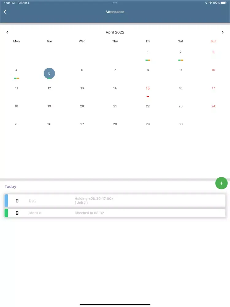 HRIS Thamrin Group iPad  Screenshots