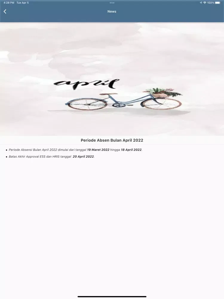 HRIS Thamrin Group iPad  Screenshots