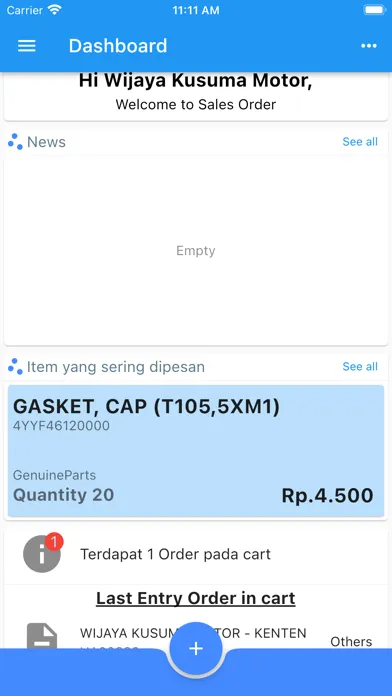 Zrzuty ekranu Yamaha Thamrin Order Part