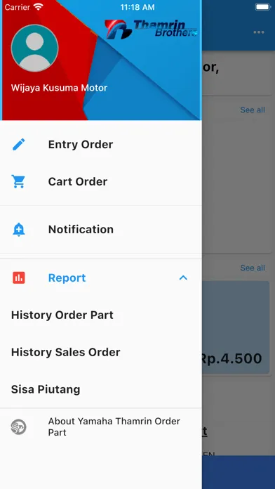 Zrzuty ekranu Yamaha Thamrin Order Part