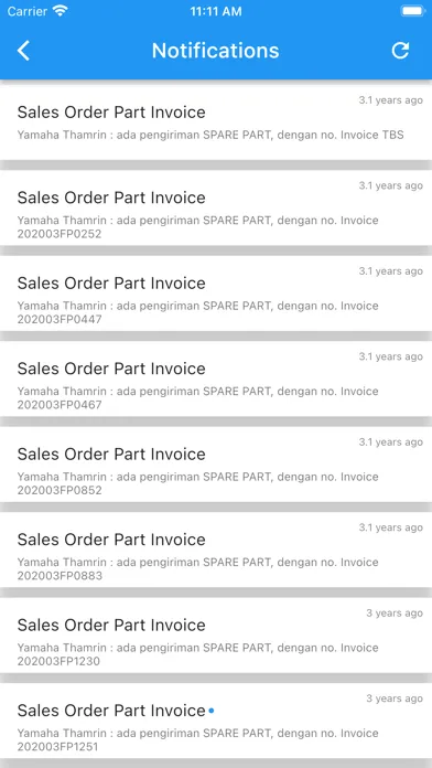 Zrzuty ekranu Yamaha Thamrin Order Part