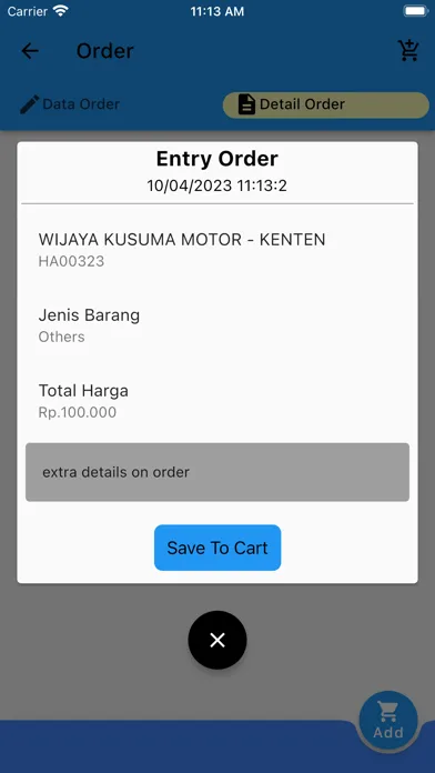 Zrzuty ekranu Yamaha Thamrin Order Part