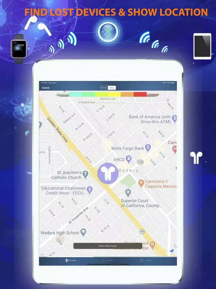 Tangkapan layar Pro Find My Bluetooth Device iPad 