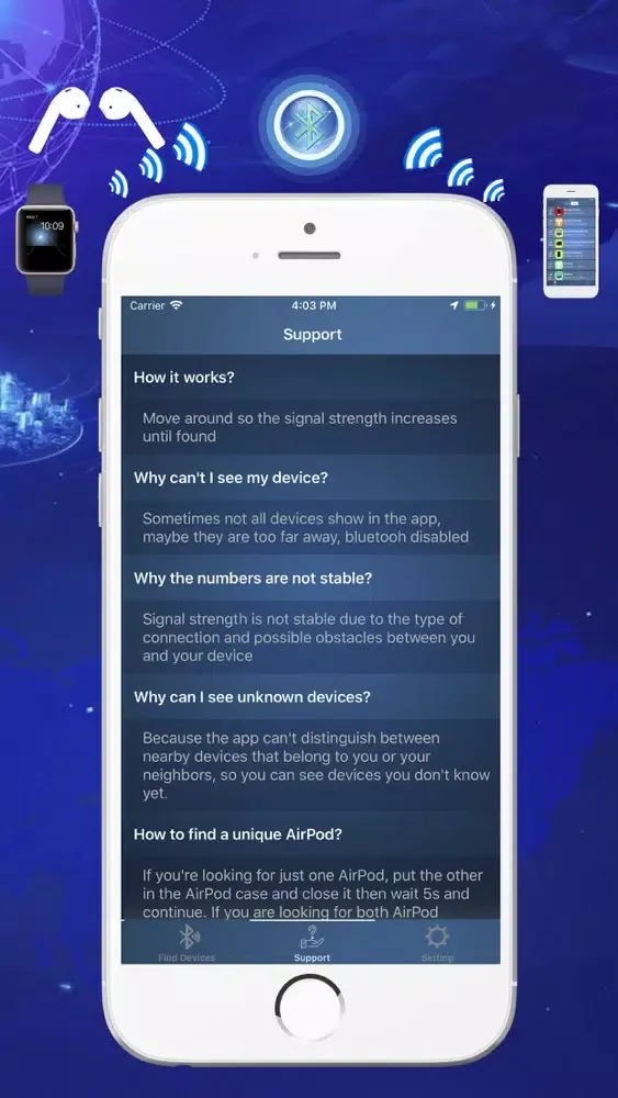 Tangkapan layar Pro Find My Bluetooth Device