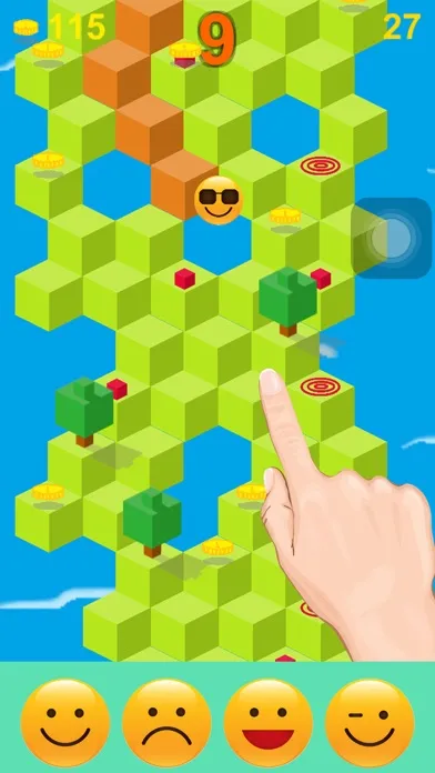 Cube Skip Emoji Fall Down : Emotion Rolling Ball Endless Games स्क्रीनशॉट
