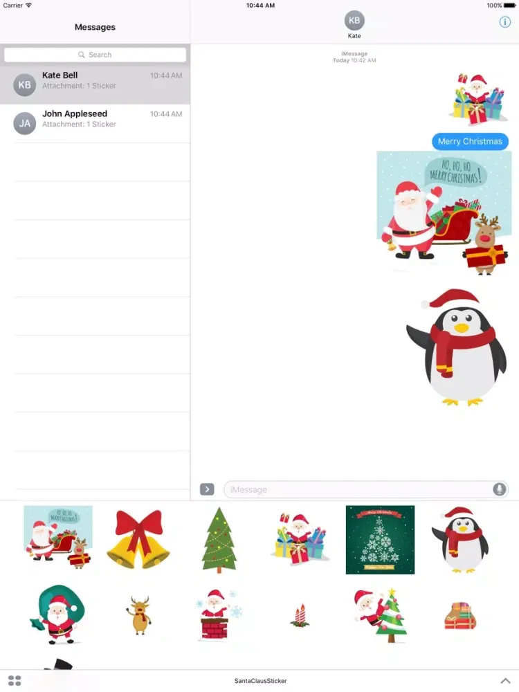 Capturas de tela do Santa Claus - Stickers for iMessage iPad 