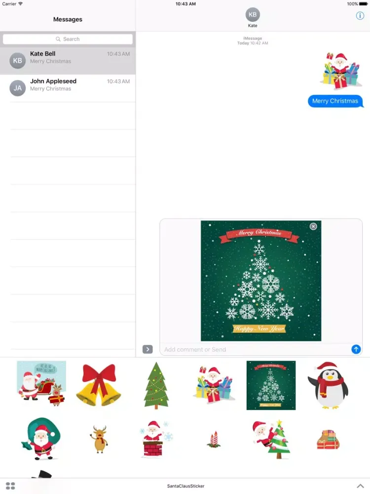 Capturas de tela do Santa Claus - Stickers for iMessage iPad 