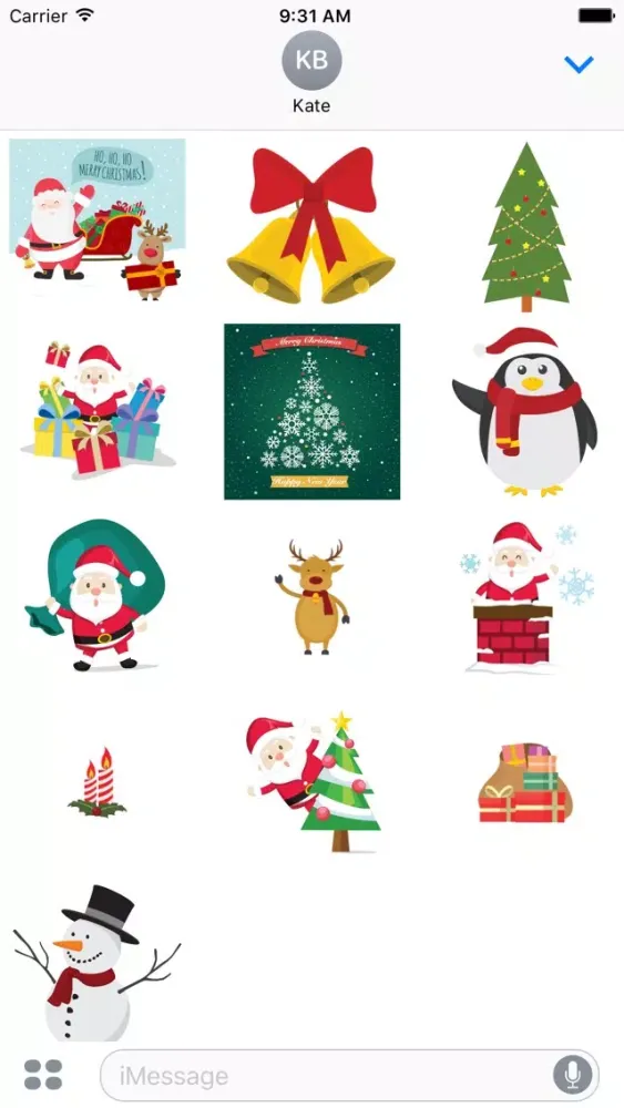 Capturas de tela do Santa Claus - Stickers for iMessage