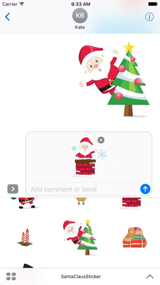 Capturas de tela do Santa Claus - Stickers for iMessage