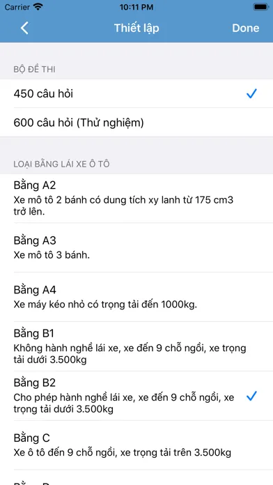 Ôn thi GPLX - 600 câu Screenshots