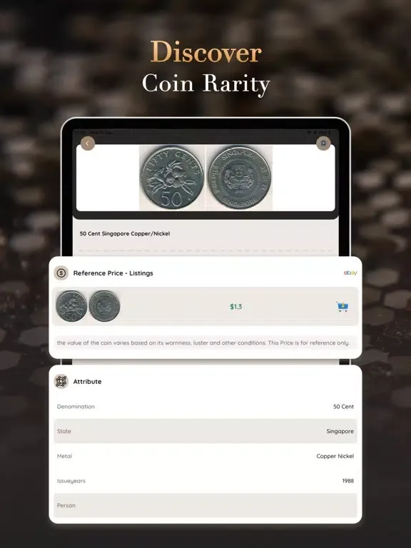 تصاویر Coin Scan: identify Value rare iPad 