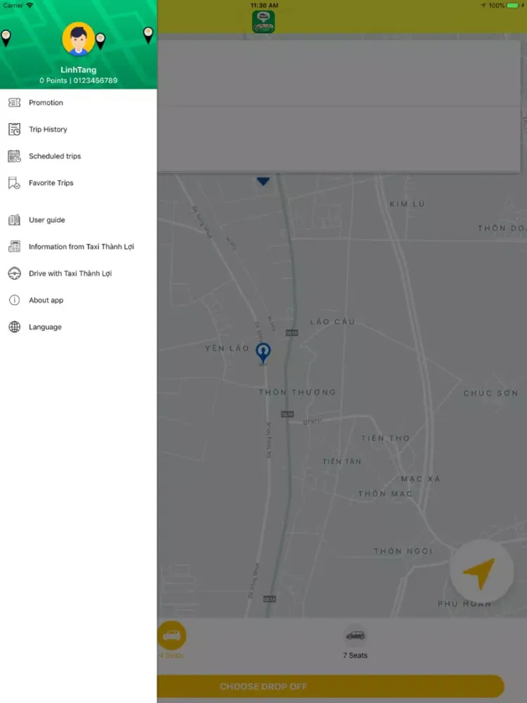 Taxi Thành Lợi iPad  سکرین شاٹس