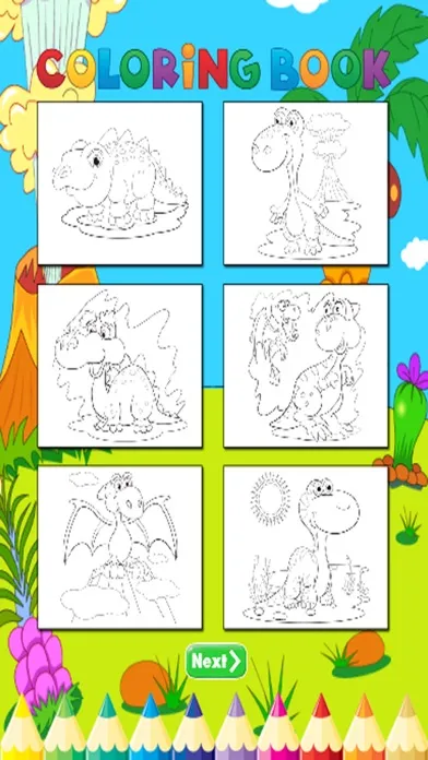 Zrzuty ekranu Dinosaur Coloring Book - For Kids
