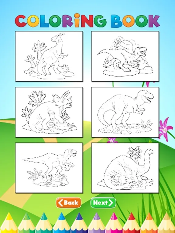 Ảnh chụp màn hình của Dinosaurs2 Coloring Book - Activities for Kid iPad 