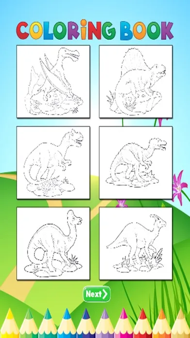 Ảnh chụp màn hình của Dinosaurs2 Coloring Book - Activities for Kid